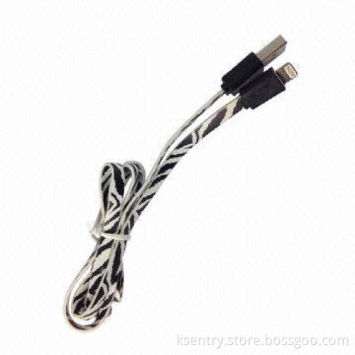 8-pin colorful flat lightning data cable for iPad Mini/iPad Air